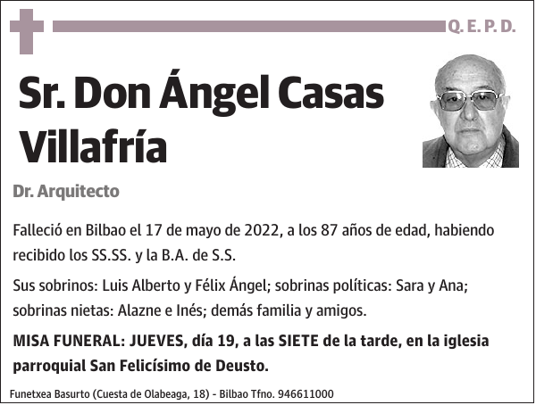 Sr. Ángel Casas Villafría