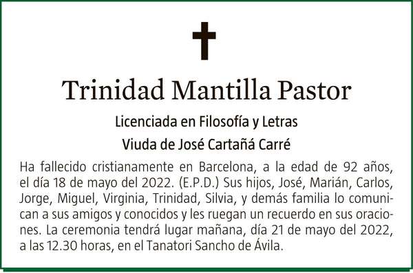 TRINIDAD  MANTILLA  PASTOR
