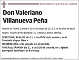 Valeriano  Villanueva  Peña