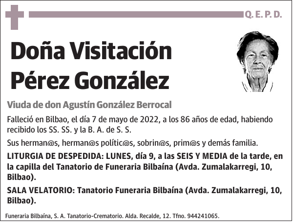 Visitación Pérez González
