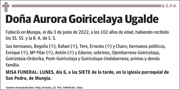 Aurora Goiricelaya Ugalde