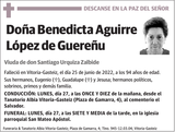 Benedicta  Aguirre  López  de  Guereñu