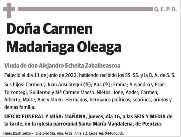 Carmen Madariaga Oleaga