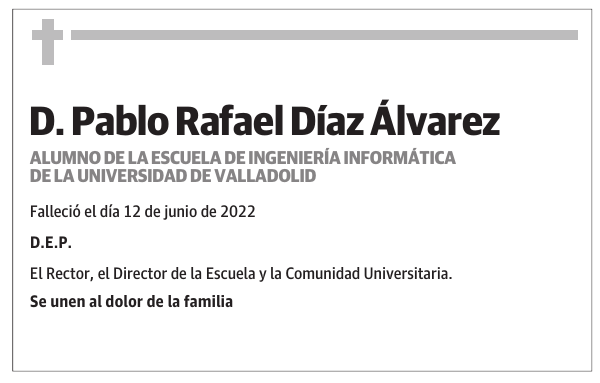 D. Pablo Rafael Díaz álvarez