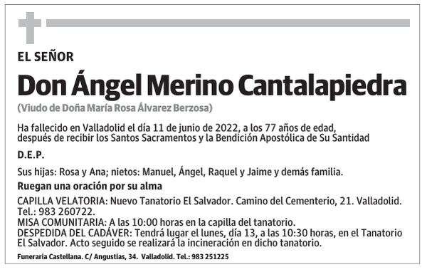 Don Ángel Merino Cantalapiedra