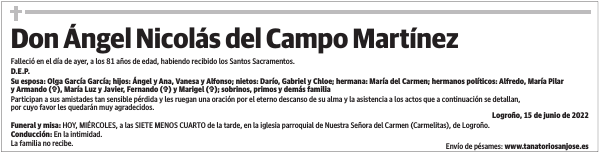Don  Ángel  Nicolás  del  Campo  Martínez