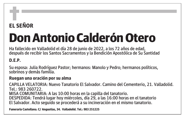 Don Antonio Calderón Otero