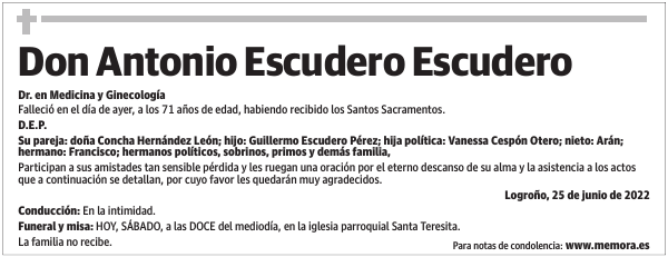 Don  Antonio  Escudero  Escudero