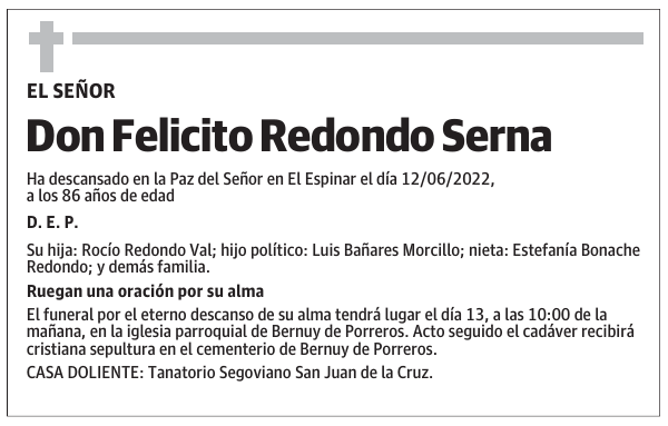 Don Felicito Redondo Serna