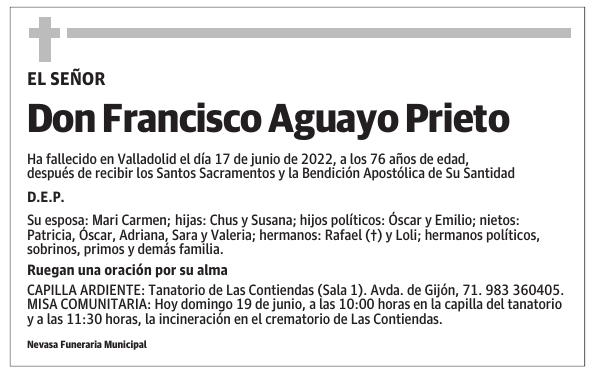 Don Francisco Aguayo Prieto