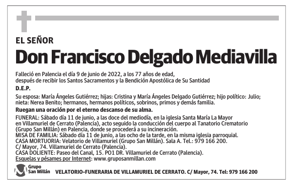 Don Francisco Delgado Mediavilla