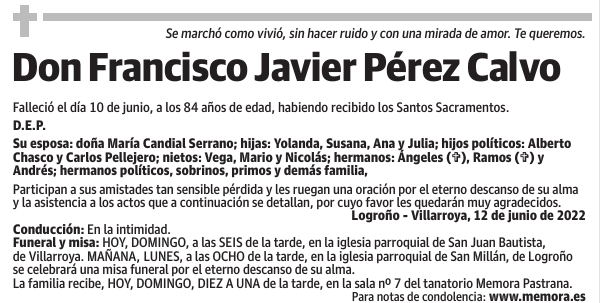 Don  Francisco  Javier  Pérez  Calvo