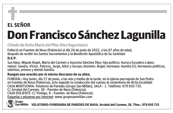 Don Francisco Sánchez Lagunilla