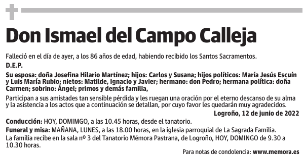 Don  Ismael  del  Campo  Calleja