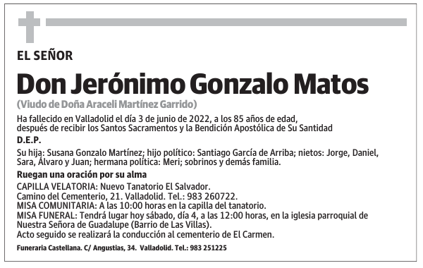 Don Jerónimo Gonzalo Matos