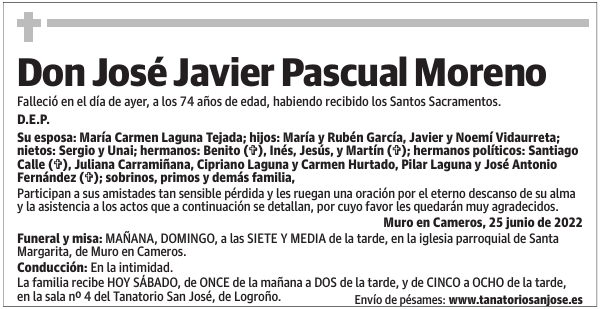 Don  José  Javier  Pascual  Moreno