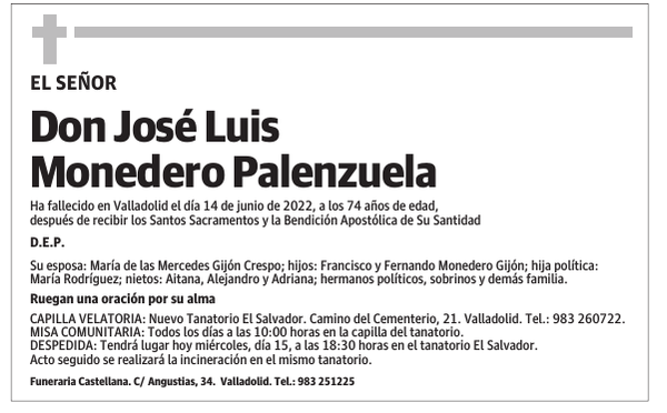 Don José Luis Monedero Palenzuela