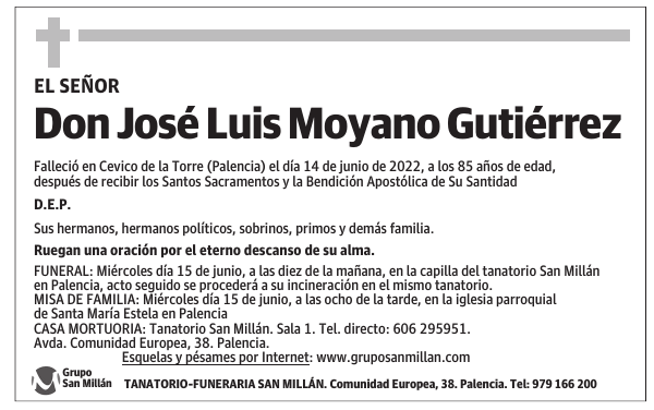 Don José Luis Moyano Gutiérrez