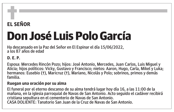 Don José Luis Polo García