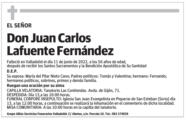 Don Juan Carlos Lafuente Fernández