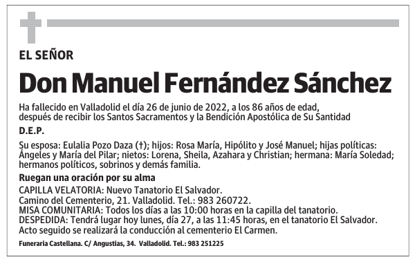 Don Manuel Fernández Sánchez