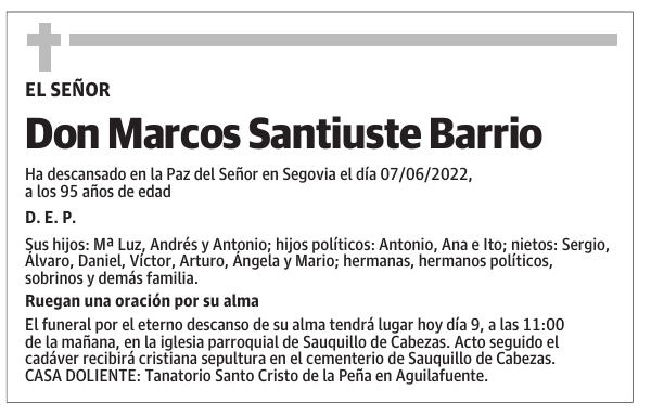Don Marcos Santiuste Barrio