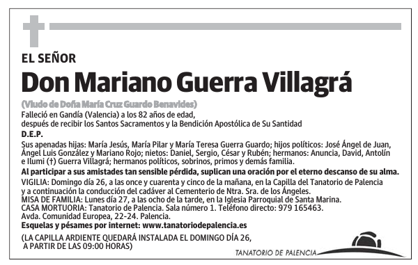 Don Mariano Guerra Villagrá
