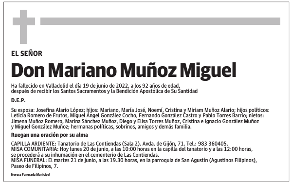 Don Mariano Muñoz Miguel