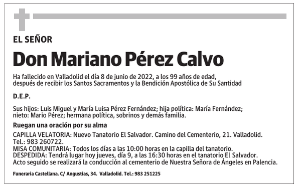 Don Mariano Pérez Calvo