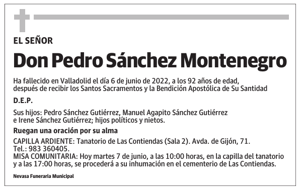 Don Pedro Sánchez Montenegro