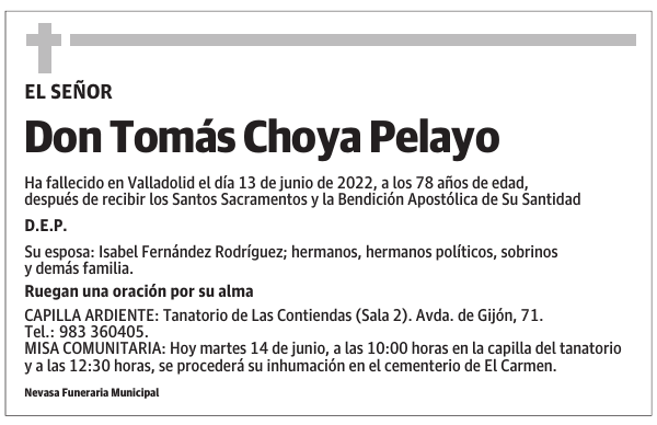 Don Tomás Choya Pelayo
