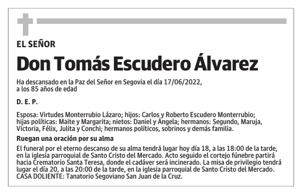 Don Tomás Escudero Álvarez