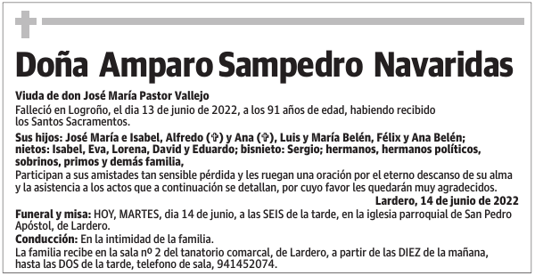 Doña  Amparo  Sampedro  Navaridas