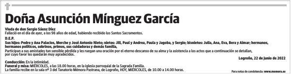 Doña  Asunción  Mínguez  García
