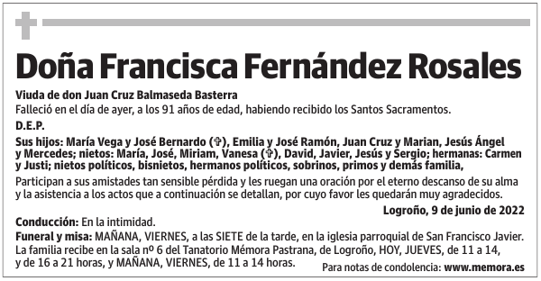 Doña  Francisca  Fernández  Rosales