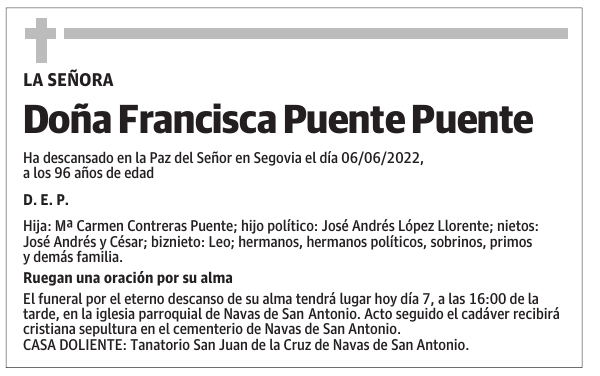 Doña Francisca Puente Puente