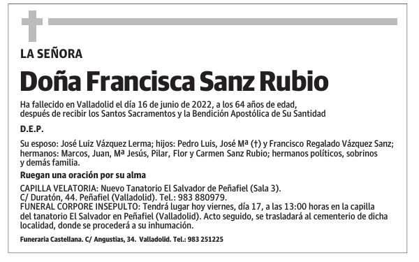 Doña Francisca Sanz Rubio