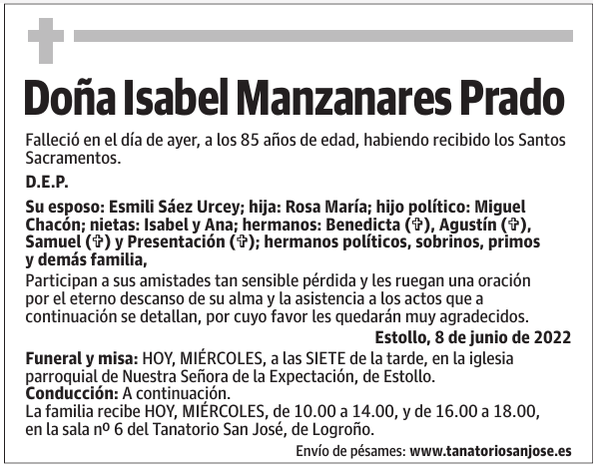 Doña  Isabel  Manzanares  Prado