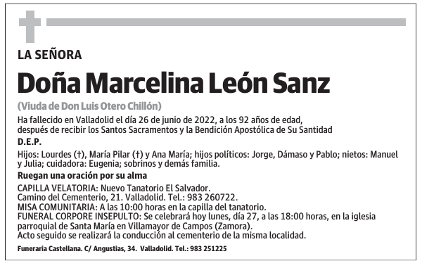 Doña Marcelina León Sanz