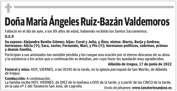Doña  María  Ángeles  Ruiz-Bazán  Valdemoros