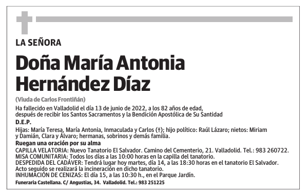 Doña María Antonia Hernández Díaz