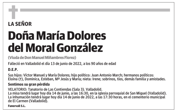 Doña María Dolores del Moral González