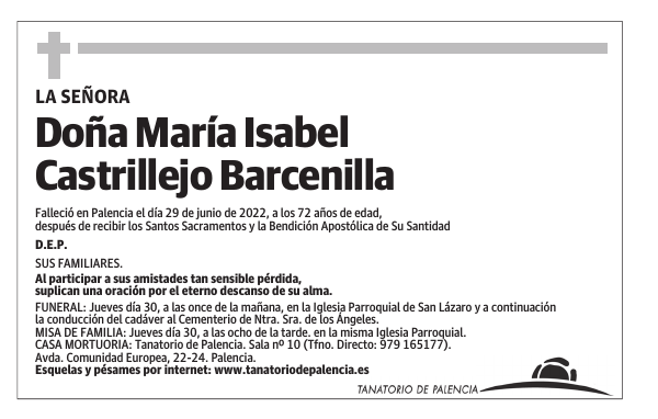 Doña María Isabel Castrillejo Barcenilla