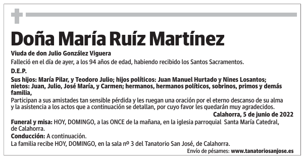 Doña  María  Ruíz  Martínez
