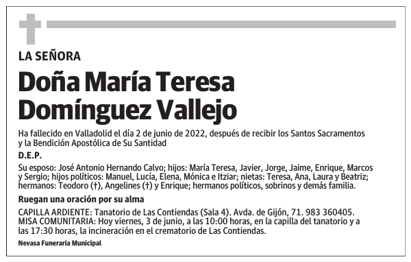 Doña María Teresa Domínguez Vallejo