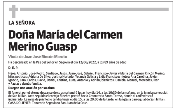 Doña María del Carmen Merino Guasp