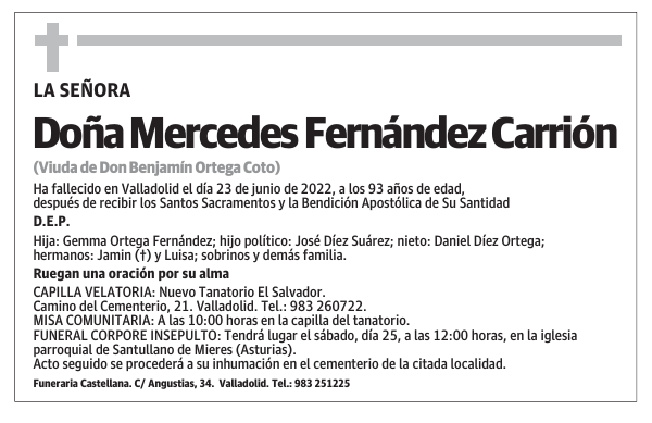 Doña Mercedes Fernández Carrión