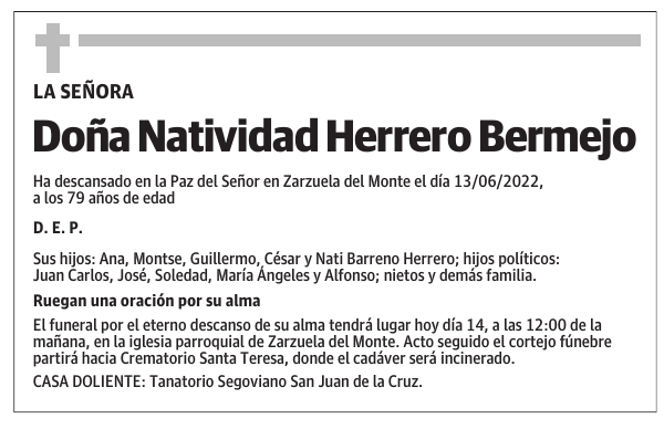 Doña Natividad Herrero Bermejo