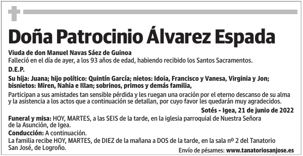 Doña  Patrocinio  Álvarez  Espada