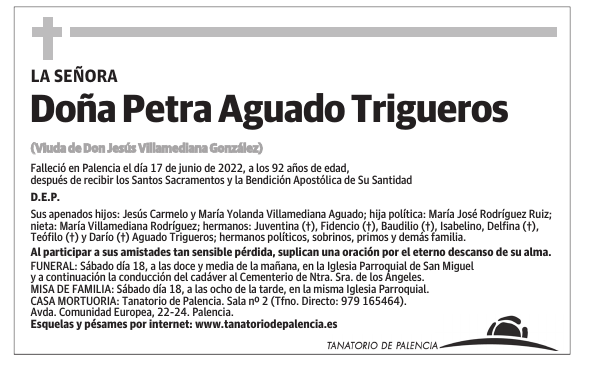 Doña Petra Aguado Trigueros